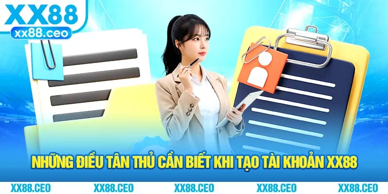 Những điều tân thủ cần biết khi tạo tài khoản XX88